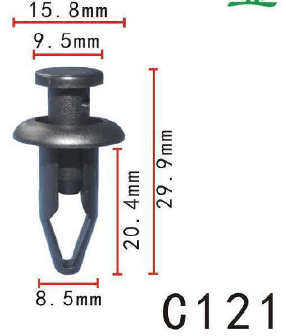 20x Fit Nissan Nylon Body Side Moulding Push-Type Retainer Clips 16 x 20 x 8mm