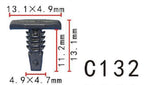 20x Nylon Fastener Rivet Push-Type Retainer Clip Weatherstrip Fit GM General Motor 487