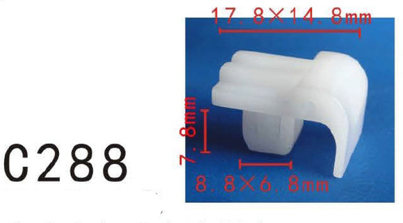 20x Fit Toyota 81124-89101 Nylon Headlight Spacer Retainer Clips 7mm Square Hole