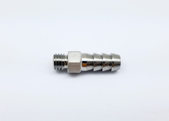 Stainless Steel Fitting Adapter, Metric to Barb, Multiple Angle & Size