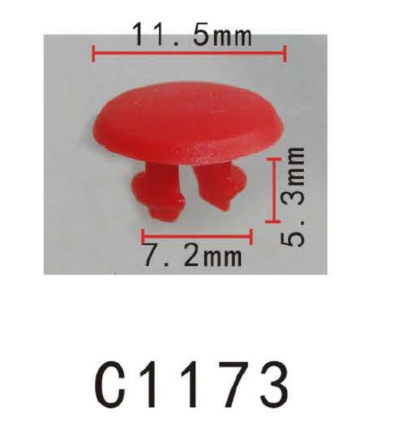 20x Nylon Fastener Rivet Retainer Clip Red Color (11.5mmx7.2mmx5.3mm)