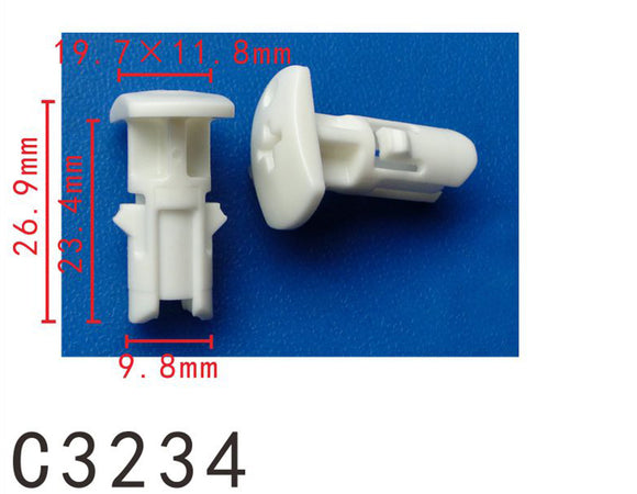 20PCS Trunk Lid Nylon Retainer Fastener Clip Fit NISSAN White Color C3234