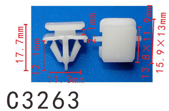 20PCS Side Shirt Bumper Nylon Retainer Fastener Clip Fit BMW White Color C3263