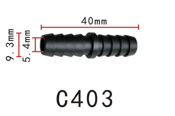 Straight Vacuum Hose Joiner, OD=8mm (0.32