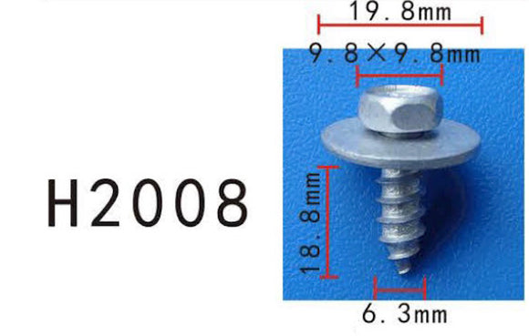 10PCS BUMPER / TRUNK / FENDER 19mm Long Self Tapping Screw Fit For TOYOTA