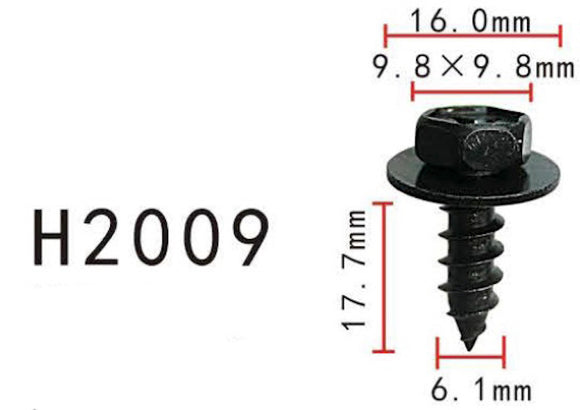 10PCS BUMPER / TRUNK / FENDER 18mm Long Self Tapping Screw Fit For TOYOTA