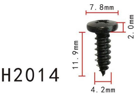 10PCS BUMPER / TRUNK / FENDER 12mm Long Self Tapping Screw Fit For TOYOTA