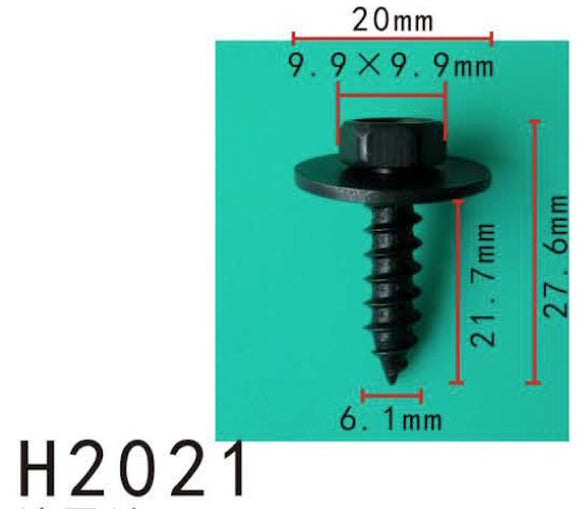 10PCS BUMPER / TRUNK / FENDER 22mm Long Self Tapping Screw Fit For UNIVERSAL