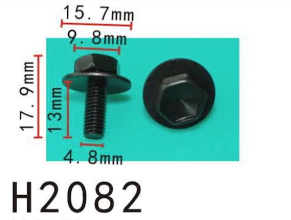 10PCS  M5 Screw with washer Fit For TOYOTA