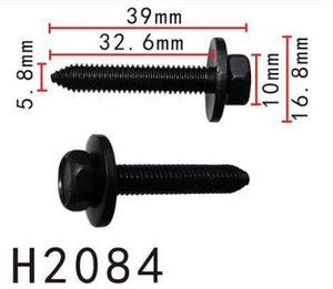 10PCS BUMPER / TRUNK / FENDER 6mm Hole Metal U-Clips For Self tapping screw Fit For AUDI