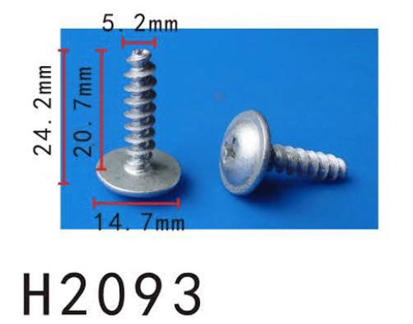 10PCS BUMPER / TRUNK / FENDER 21mm Long Self Tapping Screw Fit For AUDI