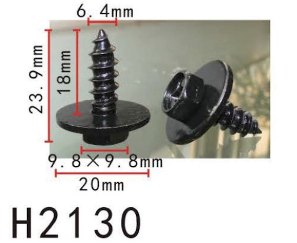 10PCS BUMPER / TRUNK / FENDER 18mm Long Self Tapping Screw Fit For TOYOTA