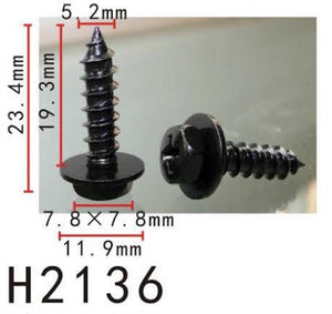 10PCS BUMPER / TRUNK / FENDER 20mm Long Self Tapping Screw Fit For TOYOTA