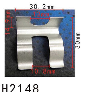 10PCS  S-Shape Metal Clip Fit For TOYOTA