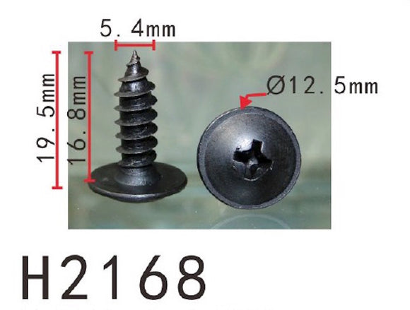 10PCS BUMPER / TRUNK / FENDER 17mm Long Self Tapping Screw Fit For NISSAN