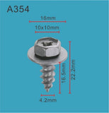 10pcs Fit TOYOTA RAV4 Tapping Screw with washer For Interior Body 9015960431