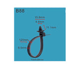 20pcs 145mm Clip Cable Tie Fit Honda 91514S0A003 by Autobahn88