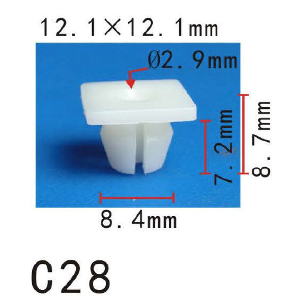 20x Nylon Fit GM General Motor Headlight Bezel #8 Screw Size Grommet Nut Clip For 5/16