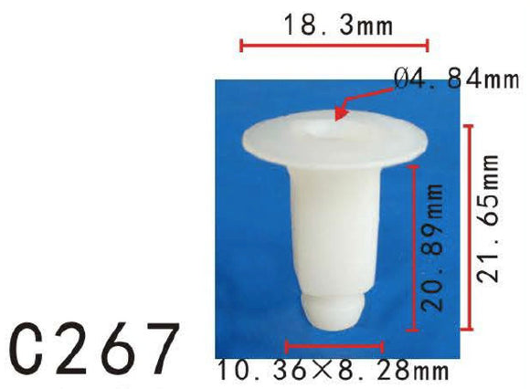 20x Nylon Fit Toyota #90189-06003 Adjusting #14 M6.3 Screw Size Grommet Nut Clip
