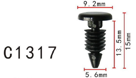 20x Nylon Fit Chrysler Weatherstrip Push-Type Retainer Clip Rivet (9x13.5x5.5mm)