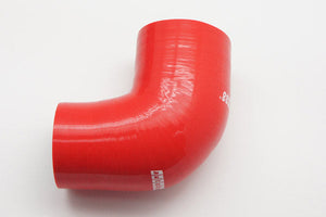 Universal Silicone Hose, 90-Deg Elbow Reducer Coupler, Leg Length 3.13" (80mm), Multiple Color &