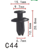 20x Plastic Screw Fastener Rivet Clip Fit Toyota Mazda 76988-0T000
