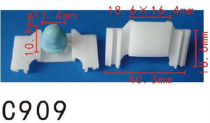 20 Nylon Fit Audi VW Volkswagen #1H0-853-585-A Quarter Panel Mould Clip Retainer Fastener