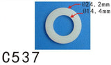 20x Car Nylon Plastic Washer O Ring Seal 14mm 9/16" M14 I.D. / 24mm 15/16" O.D.