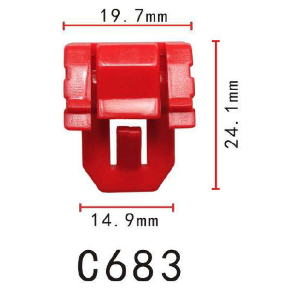 20x Fit Honda 91589-SV4-003 Nylon Belt Moulding Clip Accord 20 x 24 mm