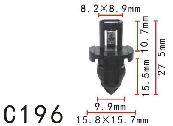 20x Nylon Fastener Rivet Retainer Clip Bumper Fit Honda (15.9x14.5mm)