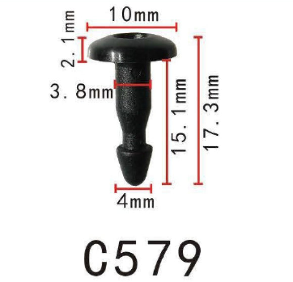 20x Nylon Fit For Nissan Cowl Screen Pin Retainer Clip Rivet Fastener 10x15x5mm