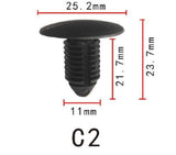 20x Nylon Fit GM General Motor Radiator Apron Panel Fastener Retainer Clip (1"x13/16"x7/16")