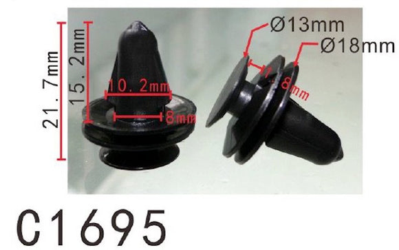 20PCS AUTOBAHN88  PUSH-ON Door Panel Trim Retainer Clip Fit For FORD CARNIVAL