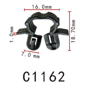 20x Nylon 12mm ID Open 7mm Close Car Rod Wire Cable Loom Routing Clip Clamp