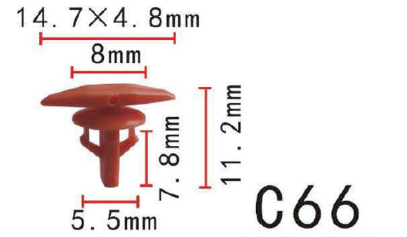 20x Fit Honda Acura 91530-SP1-003 Nylon Weatherstrip Retainer Clips 5 x 15x8x6mm