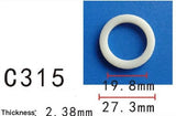 20x Car Nylon Plastic Washer O Ring Seal 19mm 3/4" M19 I.D. / 27mm 11/16" O.D.
