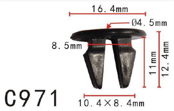 20x Fit for Hyundai 86848-22000 Fender Apron Nylon Nut M4.8 #10 Screw Clip