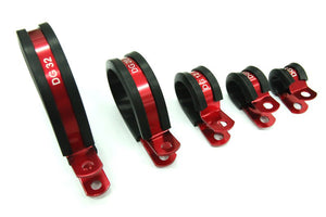 Alloy Cushioned Rubber P Clamp, Multiple Size