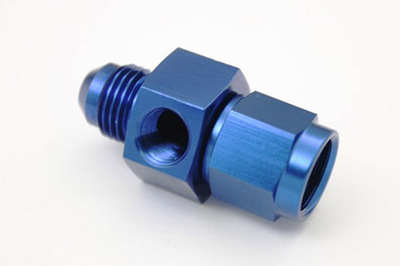 Alloy Fuel Pressure Take Off 1/8 NPT Sensor Fitting -6AN Female Swivel to -AN6 Male Flare